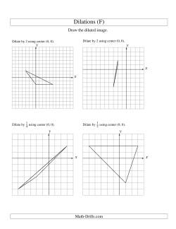 Dilations Using Center (0, 0) (F) Geometry Worksheet