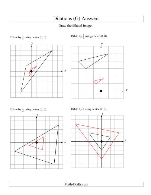 Dilations Using Center (0, 0) (G)