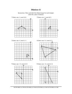 Dilations (Old Version) (II) Geometry Worksheet