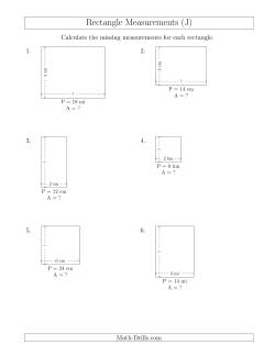 Calculating The Side And Area Measurements Of Rectangles From Perimeter ...