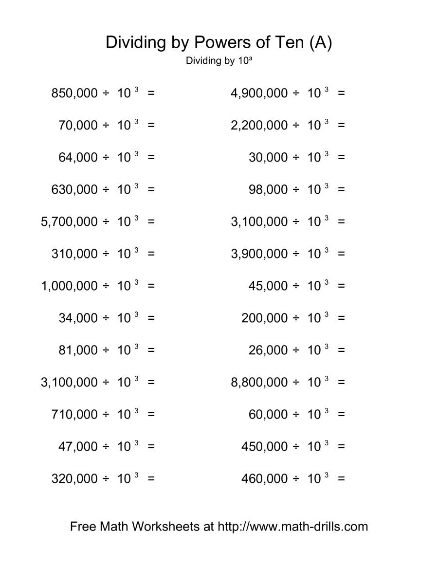 whole-numbers-divided-by-1000-a-powers-of-ten-worksheet