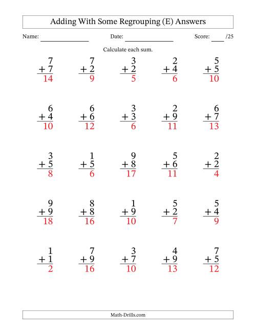 25-single-digit-addition-questions-with-some-regrouping-e