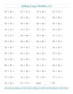 Adding Two-Digit Doubles