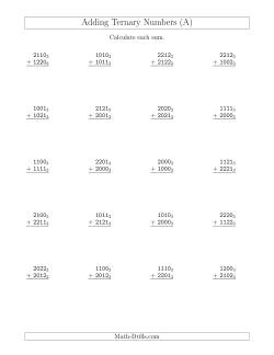 Adding Ternary Numbers (Base 3)