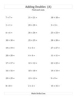 Adding Doubles (Large Numbers)