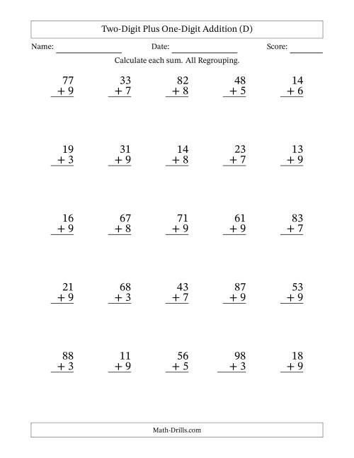 the-single-digit-addition-some-regrouping-12-per-page-z-math-worksheet-from-the-additio