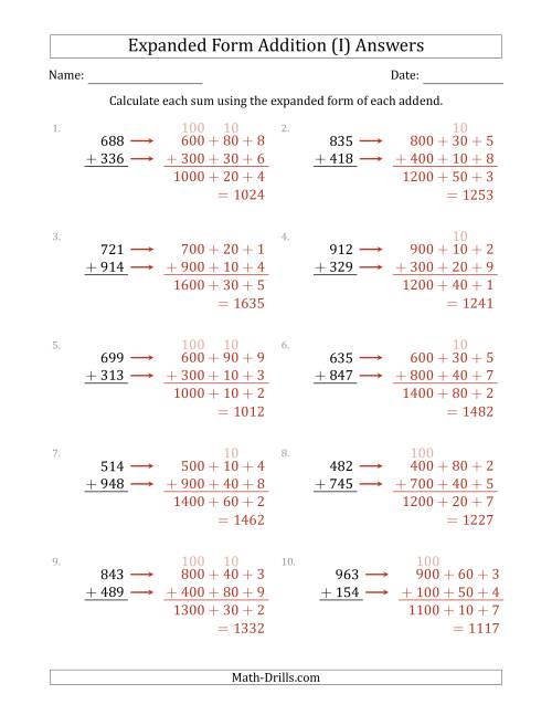 3 digit expanded form addition i