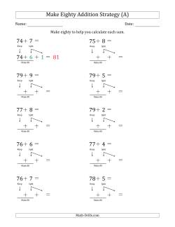 Make Eighty Addition Strategy