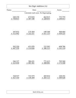 addition worksheets