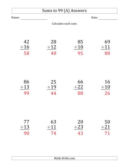 Numbers To 99 Worksheets