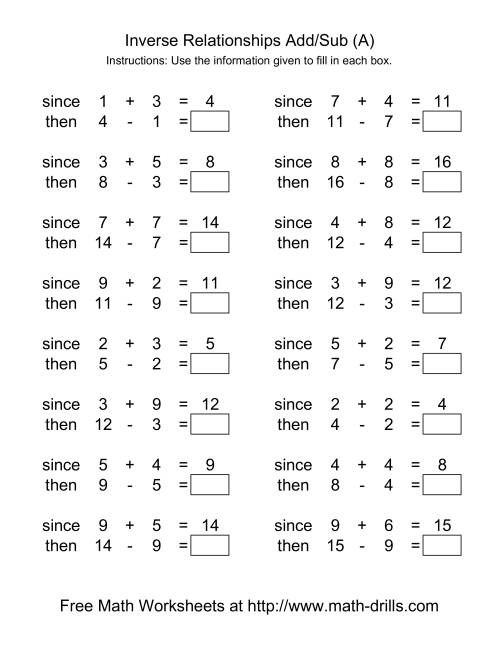 inverse-relationships-addition-and-subtraction-range-1-to-9-a-algebra-worksheet