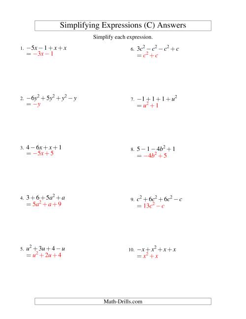 simplifying-algebraic-expressions-with-one-variable-and-four-terms-addition-and-subtraction-c