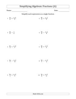 evaluate expressions fractions