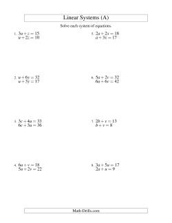 algebra worksheets