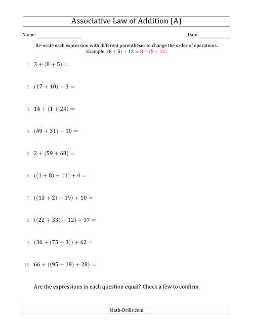 Associativit De L addition