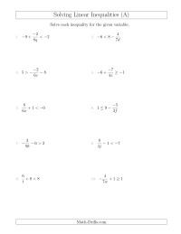 Math-Drills Search: inequalities math worksheets