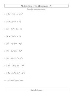 Multiplying Two Binomials