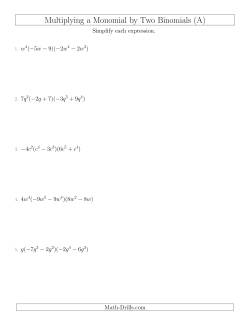 Multiplying a Monomial by Two Binomials