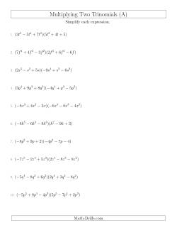 Multiplying Two Trinomials