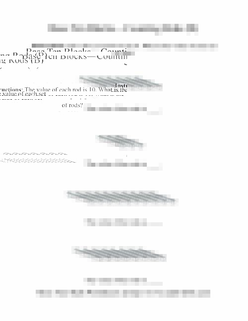 The Counting Rods (B) Math Worksheet