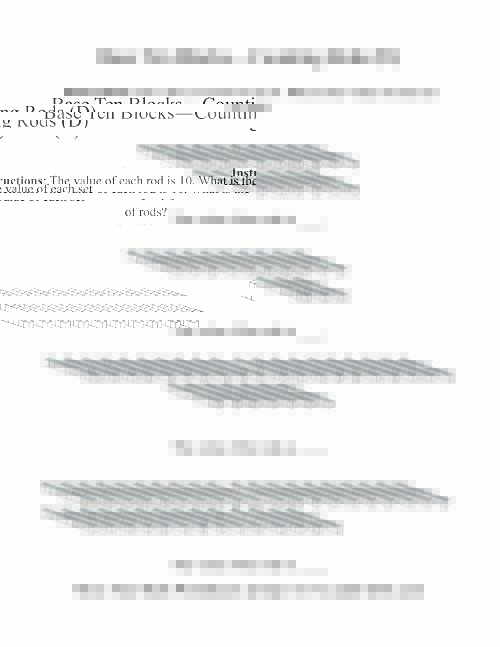 The Counting Rods (D) Math Worksheet