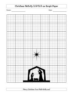 Christmas Nativity 2.5 cm / 0.5 cm Graph Paper