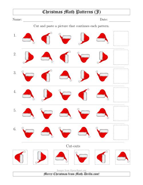 The Christmas Picture Patterns with Rotation Attribute Only (J) Math Worksheet