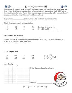 Santa's Competition Level 1