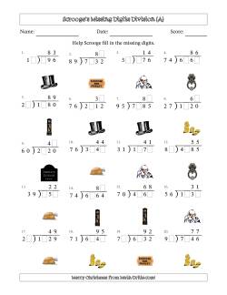 Ebenezer Scrooge's Missing Digits Division (Harder Version)