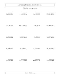 Dividing Senary Numbers (Base 6)