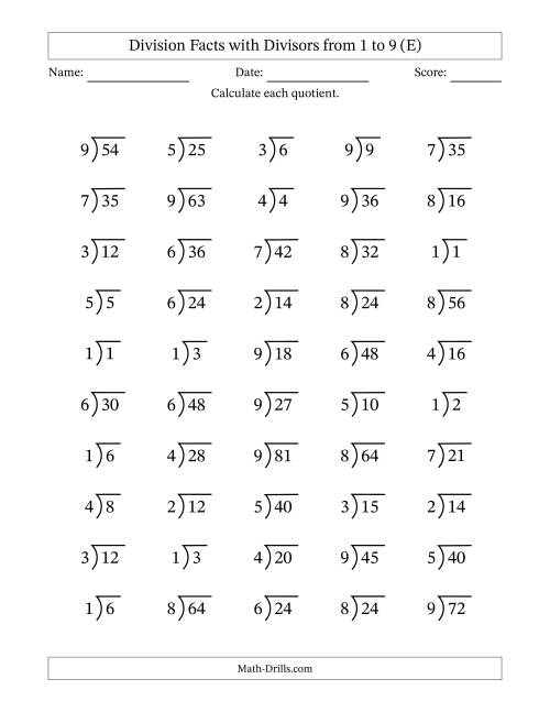 division-facts-with-divisors-and-quotients-from-1-to-9-with-long