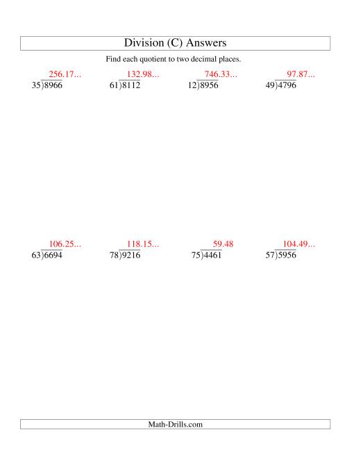 Long Division - Two-Digit Divisor and a Four-Digit Dividend with a