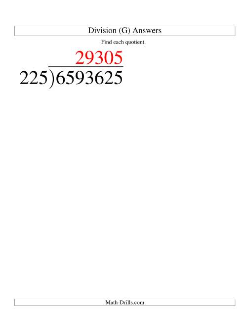 The Long Division - Three-Digit Divisor and a Five-Digit Quotient with No Remainder -- Large Print (G) Math Worksheet Page 2