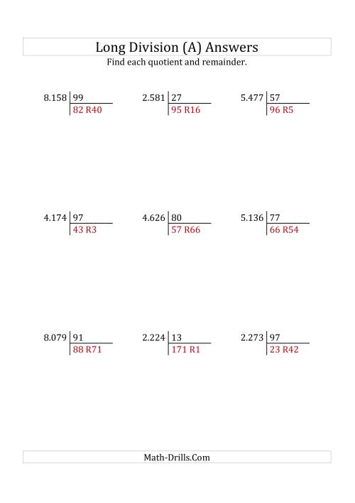 european long division with a 2 digit divisor and a 4