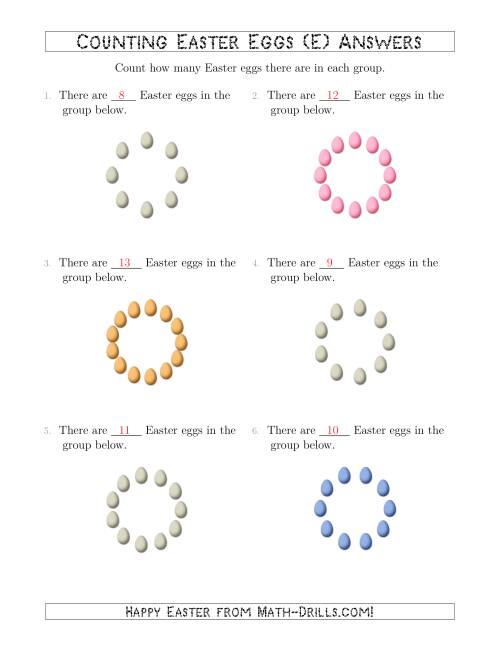 The Counting Easter Eggs in Circular Arrangements (E) Math Worksheet Page 2