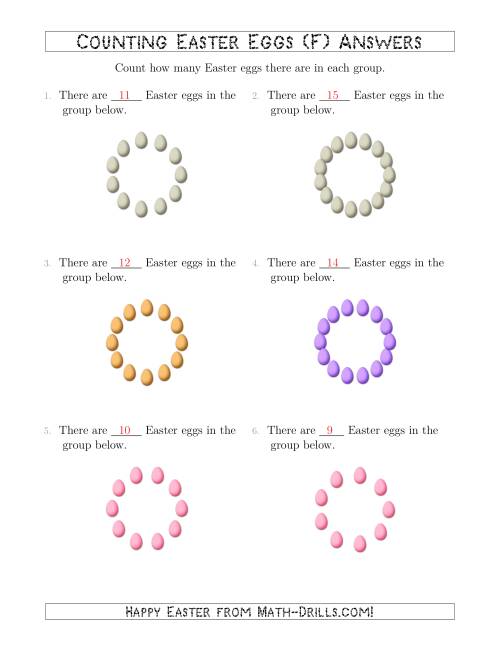The Counting Easter Eggs in Circular Arrangements (F) Math Worksheet Page 2
