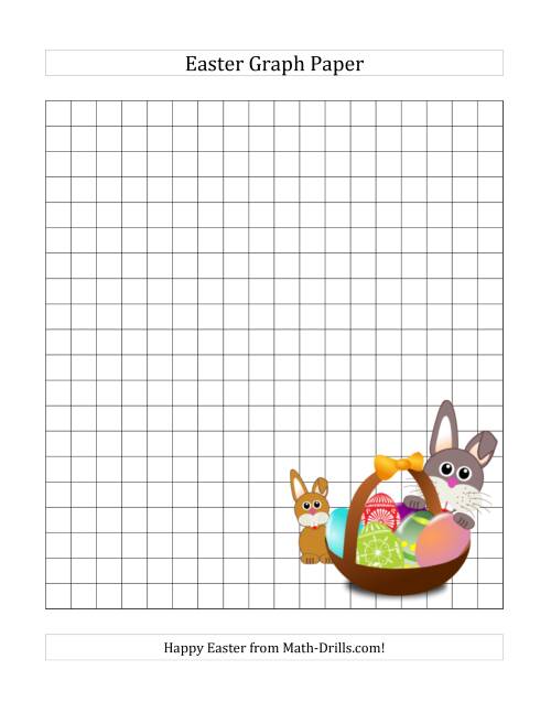 The Centimeter Graph Paper for Easter (C) Math Worksheet