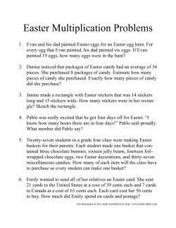 Easter Word Problems