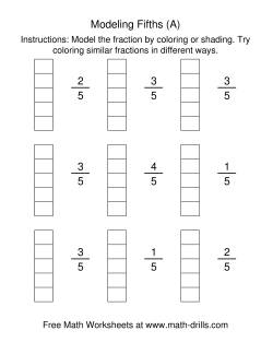 Coloring Fraction Models -- Fifths