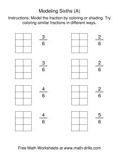 Coloring Fraction Models -- Sixths