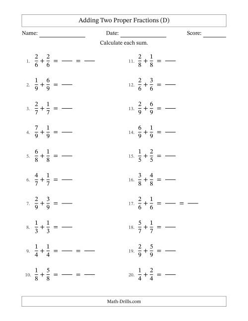 Adding Fractions Worksheet Pdf - Onlineworksheet.my.id