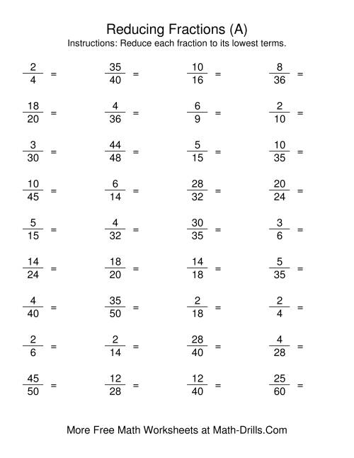 reducing-fractions-worksheet-math-drills