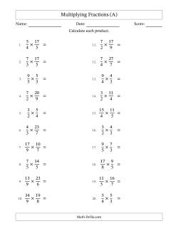 Multiplying Two Improper Fractions with Some Simplification