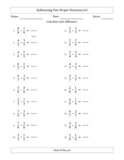 fraction problem solving grade 8
