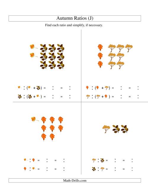 The Autumn Picture Ratios (J) Math Worksheet
