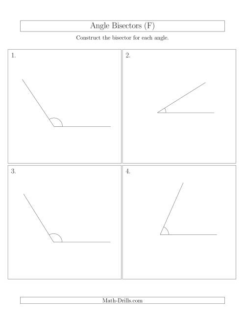 Angle Bisectors with One Horizontal Segment (F)