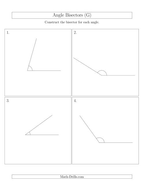 Angle Bisectors with One Horizontal Segment (G)