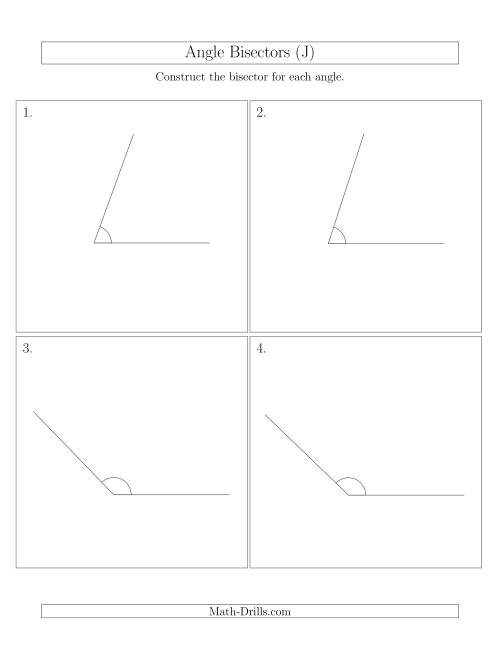 Angle Bisectors with One Horizontal Segment (J)