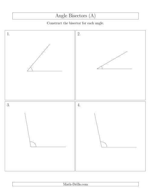 Angle Bisectors with One Horizontal Segment (All)