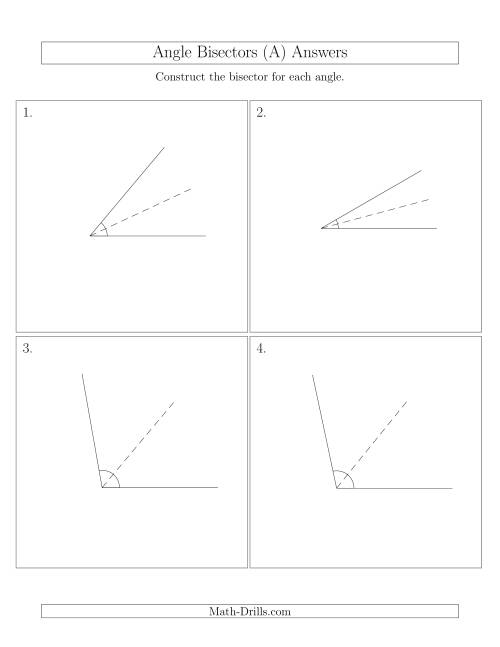 Angle Bisectors with One Horizontal Segment (All)